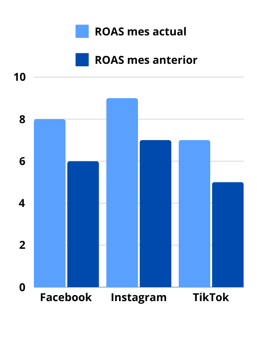 Gráfica ROAS ecommerce